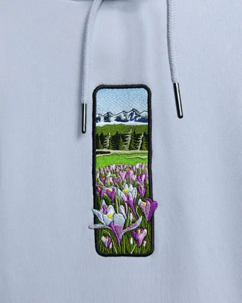 BLUZA Z KAPTUREM "KROKUSY"